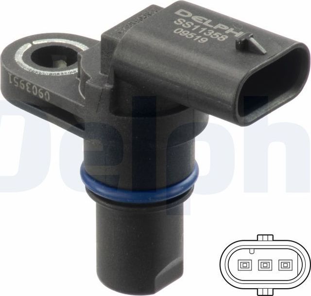 Датчик положения распредвала Delphi для Audi A5 I (8T) 2007-2017. Артикул SS11358