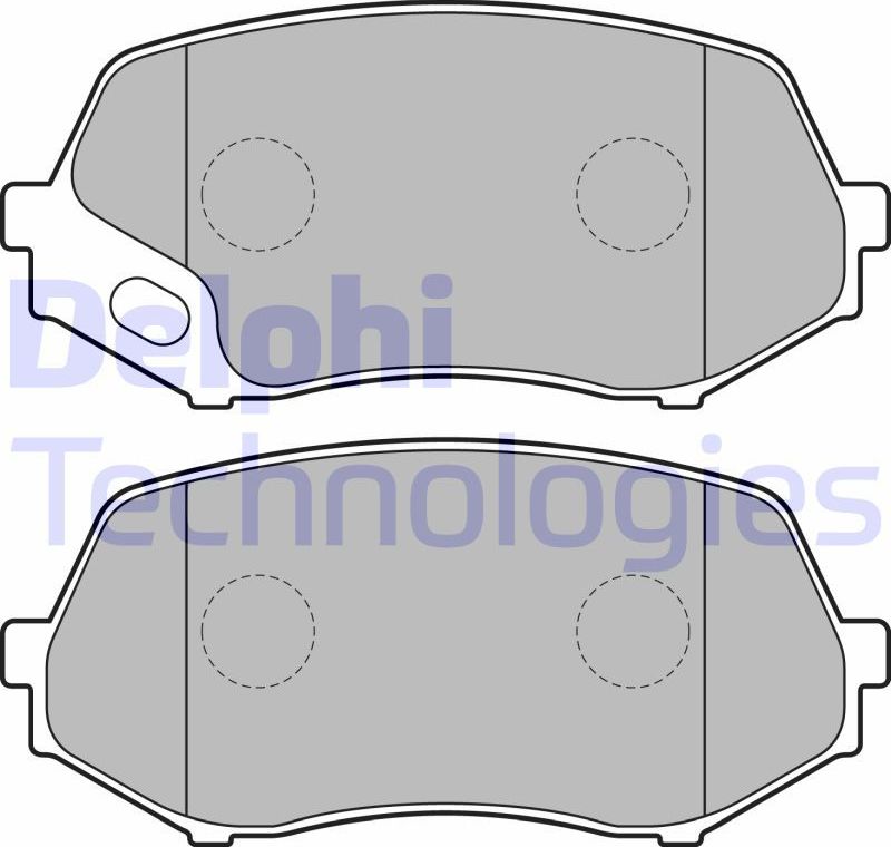 Тормозные колодки Delphi (Semi-Metallic). Артикул LP2208