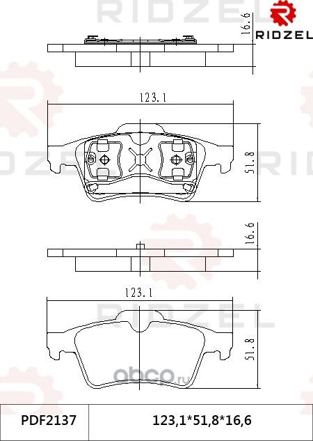 Колодки тормозные задние NISSAN Primera P12 RENAULT Laguna II Megane I Ridzel PD Ridzel. Артикул PDF2137