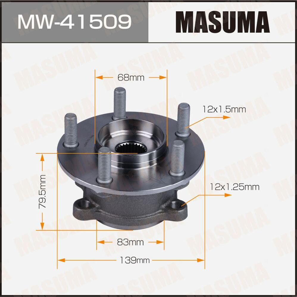 Ступица колеса с интегрированным подшипником Masuma. Артикул MW-41509