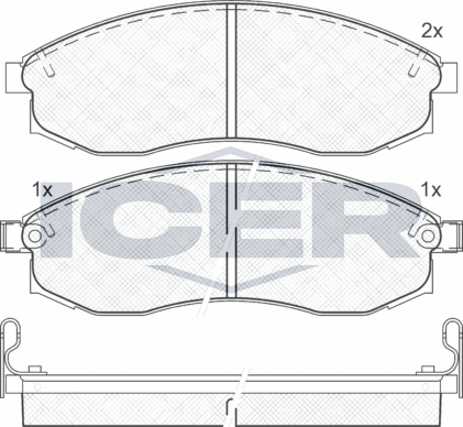 Тормозные колодки Icer. Артикул 181179