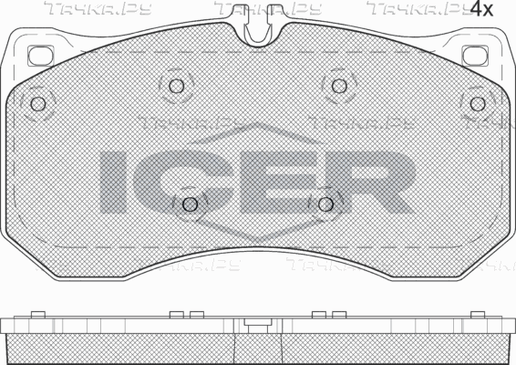 Тормозные колодки Icer передние для Audi A6 allroad IV (C8) 2019-2026. Артикул 182185