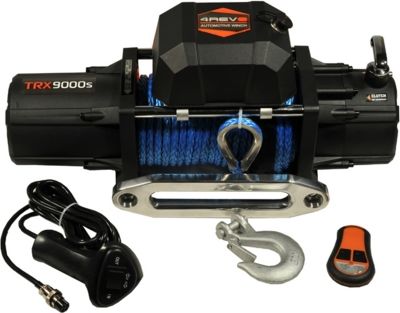 Лебёдка электрическая 12V 4Revo 9000 lbs 4082 кг (синтетический трос). Артикул 4R-W091B