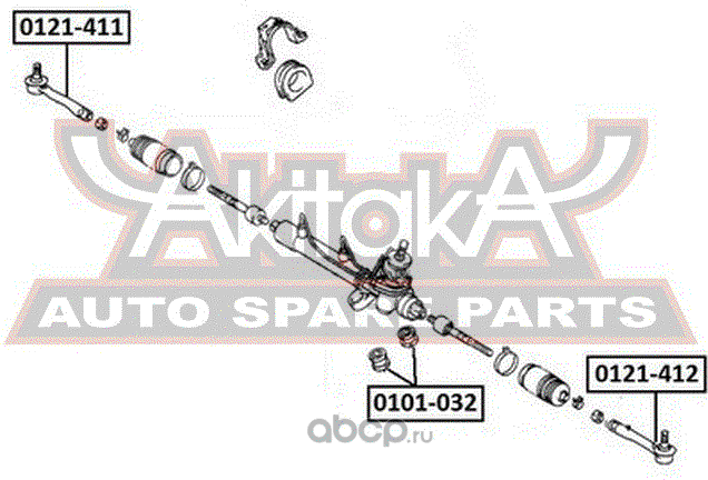 Наконечник рулевой тяги Asva. Артикул 0121-412