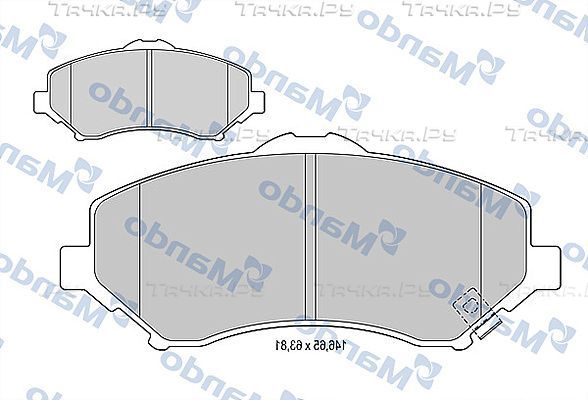 Тормозные колодки Mando передние для Jeep Wrangler III (JK) 2007-2018. Артикул MBF015453