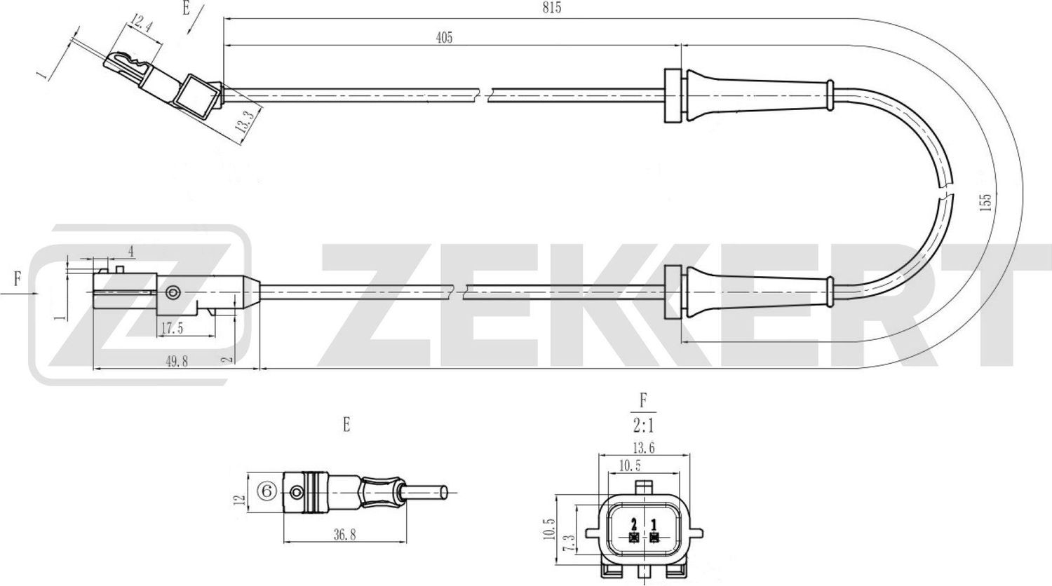 Датчик ABS Zekkert. Артикул SE-6192