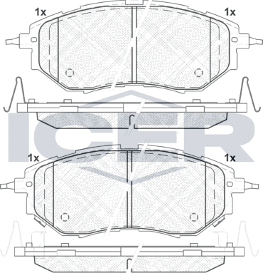 Тормозные колодки Icer. Артикул 181697