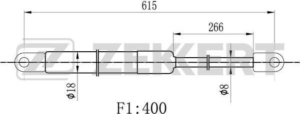 Амортизатор (упор) капота Zekkert. Артикул GF-2171