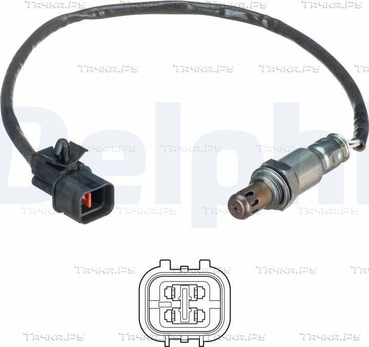 Лямбда-зонд (кислородный датчик) Delphi для Volkswagen Fox I 2005-2011. Артикул ES21137-12B1