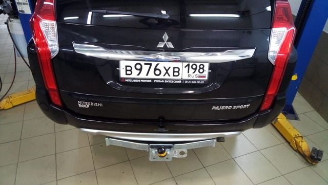 Фаркоп Мотодор оцинкованный для Mitsubishi Pajero Sport III 2016-2020. Артикул 91311-FE