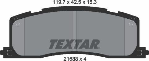 Тормозные колодки Textar. Артикул 2168801