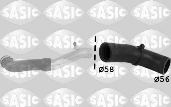 Патрубок интеркулера Sasic для BMW 3 IV (E46) 2001-2007. Артикул 3356024