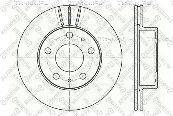 Тормозной диск Stellox передний для Fiat Ducato III 2006-2026. Артикул 6020-9946V-SX