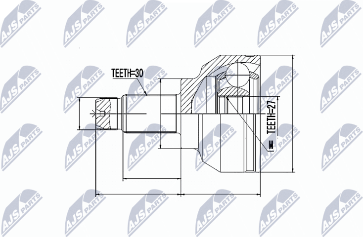 Шрус наружный (граната) NTY. Артикул NPZ-BM-006