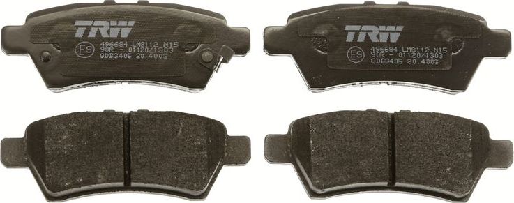 Тормозные колодки TRW COTEC. Артикул GDB3405