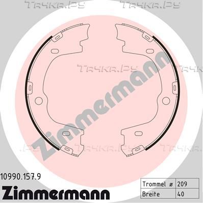 Тормозные колодки (стояночная тормозная система) Zimmermann. Артикул 10990.157.9