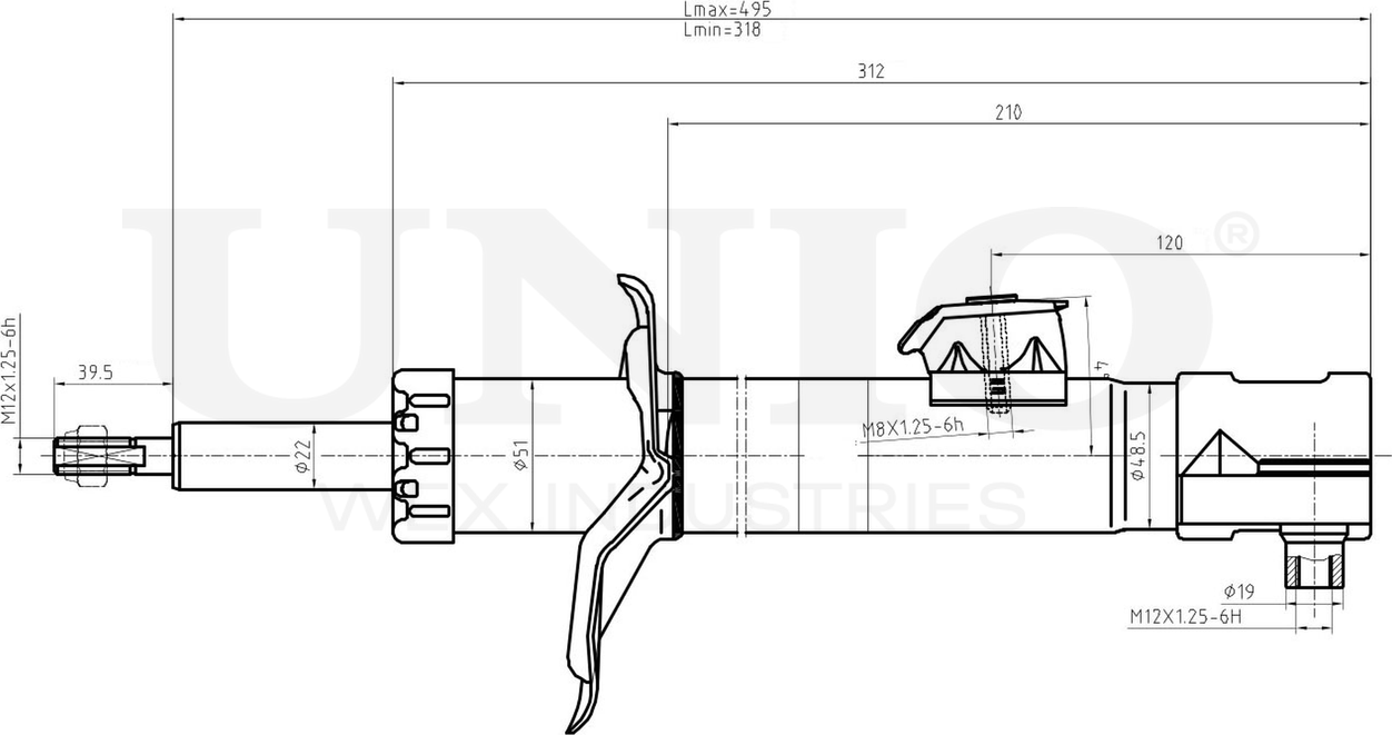 Амортизатор подвески (Unio). Артикул SAB-10144