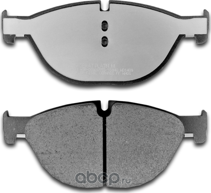 Тормозные колодки Gerat BP-F218C (передние) Ceramic Gerat. Артикул BPF218C