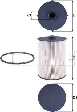 Топливный фильтр Mahle. Артикул KX 481D