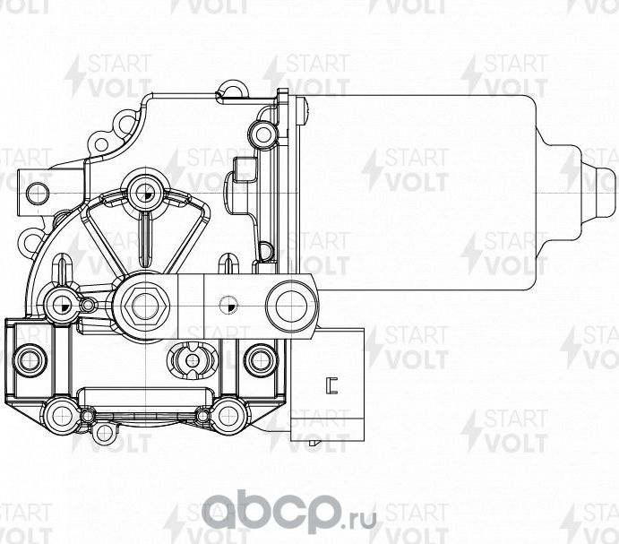 Мотор стеклоочистителя (моторчик дворников) StartVOLT. Артикул VWF 1562