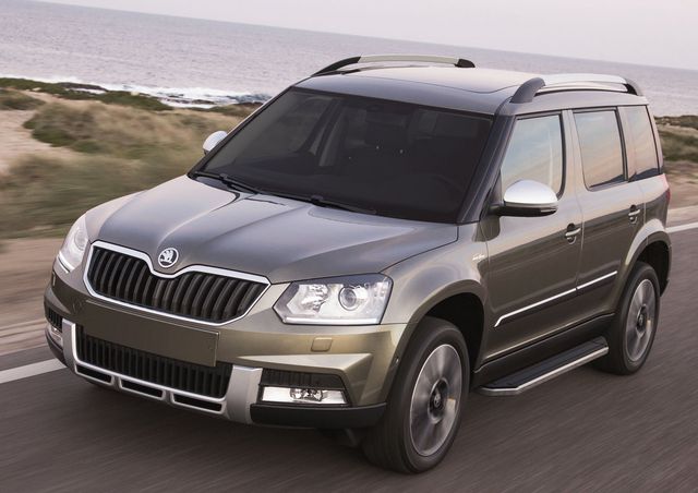 Пороги алюминиевые Rival Premium для Skoda Yeti 2009-2018. Артикул A173ALP.5101.1
