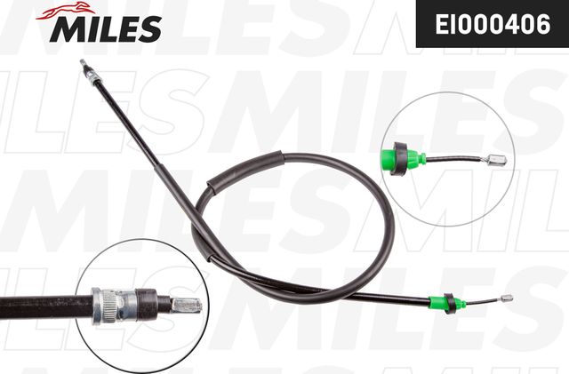 Трос ручника (тросик ручного тормоза) Miles. Артикул EI000406