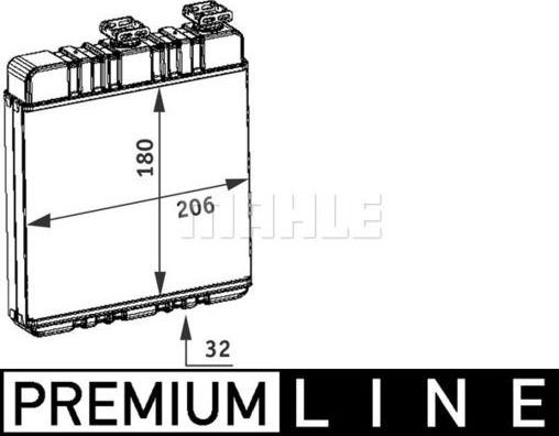 Радиатор отопителя (печки) Mahle Premium. Артикул AH 76 000P