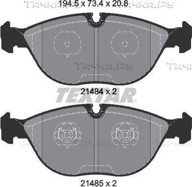 Тормозные колодки Textar Q+ передние для Volkswagen Passat B5 2001-2004. Артикул 2148401