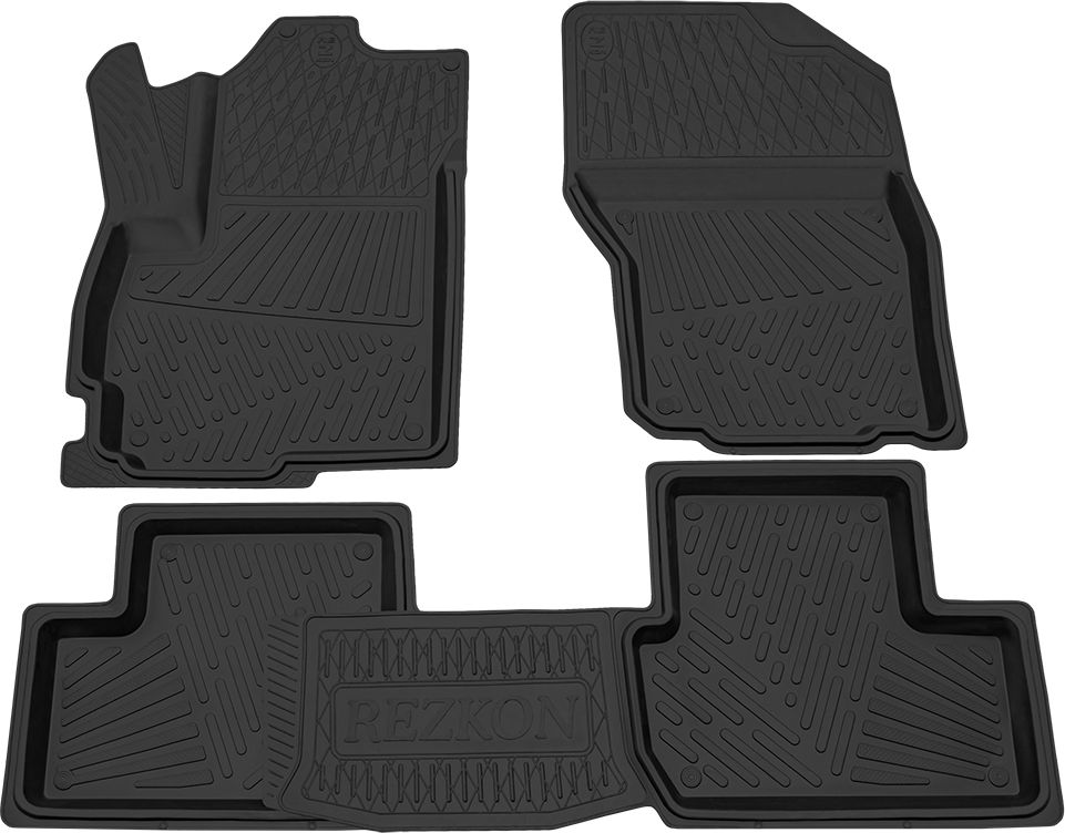 Коврики Rezkon резиновые для салона Mitsubishi ASX 2010-2026. Артикул 1024005100