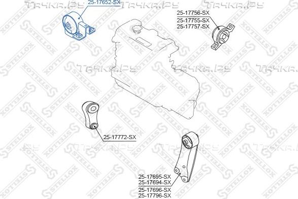 Подушка (опора) двигателя Stellox. Артикул 25-17652-SX