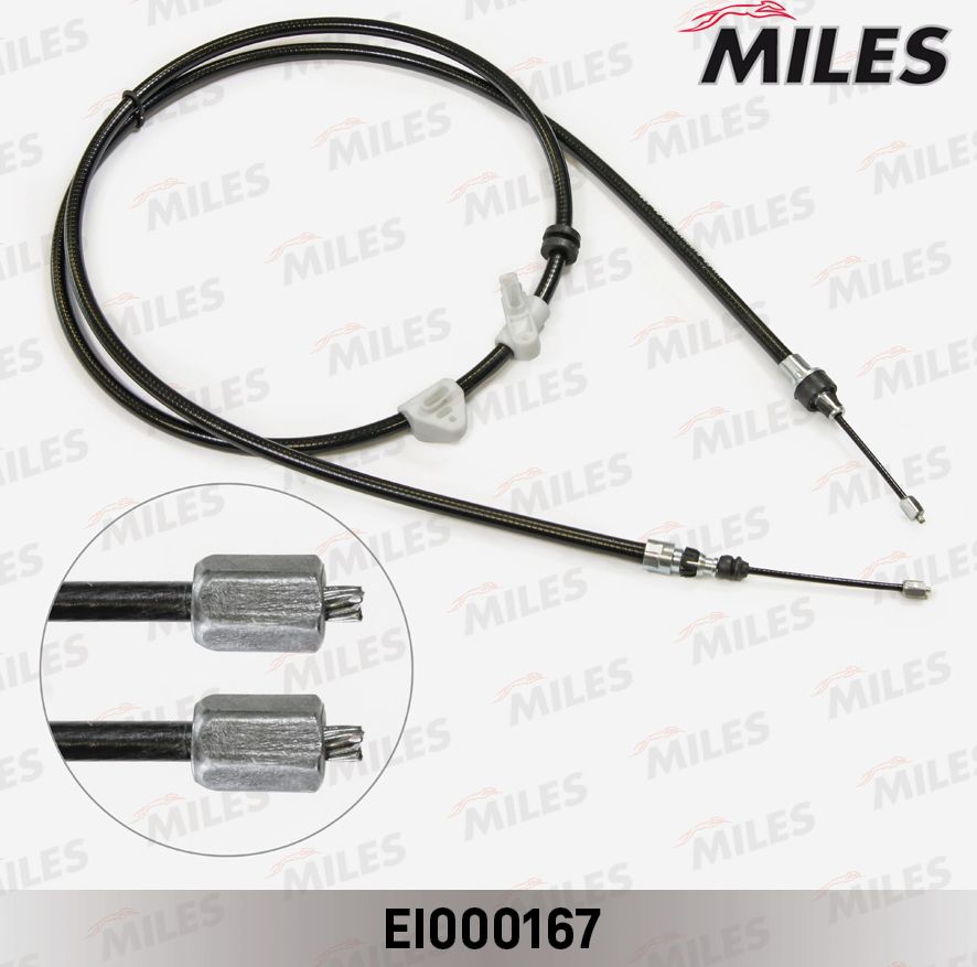 Трос ручника (тросик ручного тормоза) Miles. Артикул EI000167