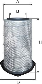 Воздушный фильтр MFilter для Volvo  F12 1988-1994. Артикул A 288