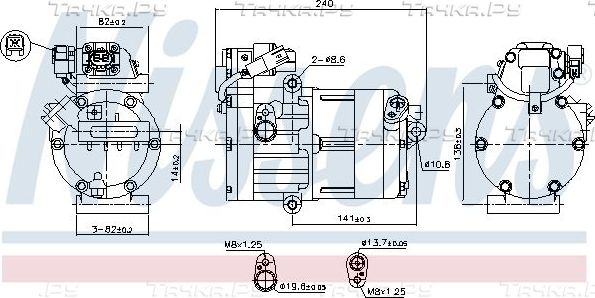 Компрессор кондиционера Nissens ** FIRST FIT ** для Hyundai IONIQ 2016-2026. Артикул 891023