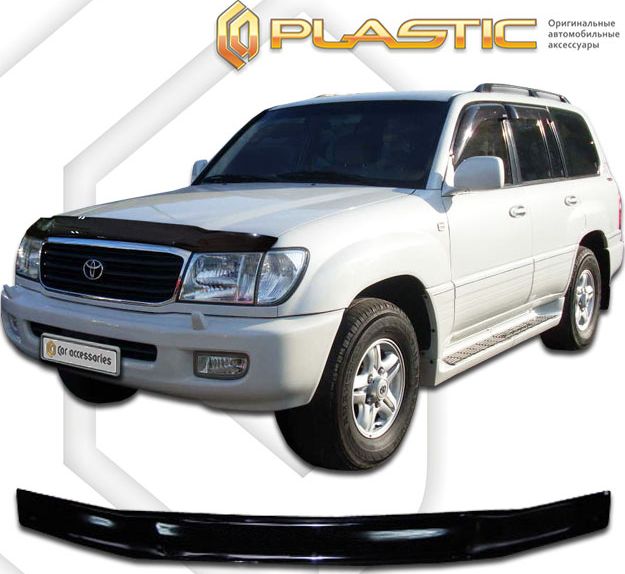 Дефлектор СА Пластик для капота (Classic черный) Toyota Land Cruiser 100 1998-2002. Артикул 2010010105198