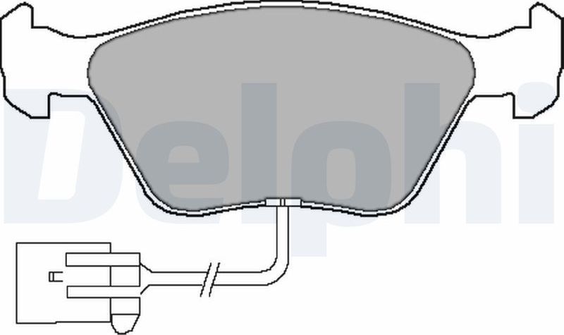Тормозные колодки Delphi (Low-Metallic). Артикул LP1598