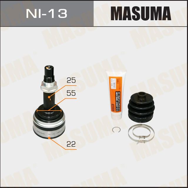 Шрус наружный (граната) Masuma передний для Nissan Almera N16 2000-2006. Артикул NI-13