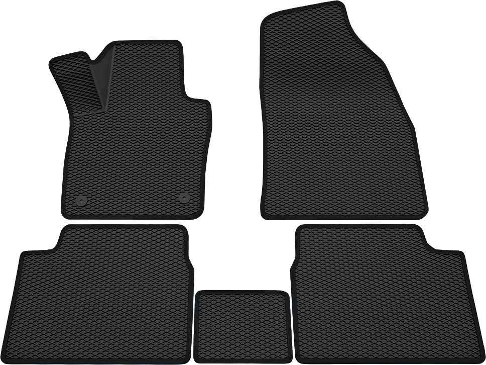 Коврики Rezkon 3D EVA Ромб резиновые для салона Toyota Corolla E150 2007-2013 Черный кант. Артикул 9234015101