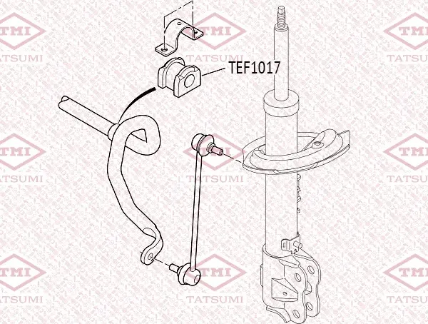 Втулка стабилизатора | перед | (Tatsumi). Артикул TEF1017