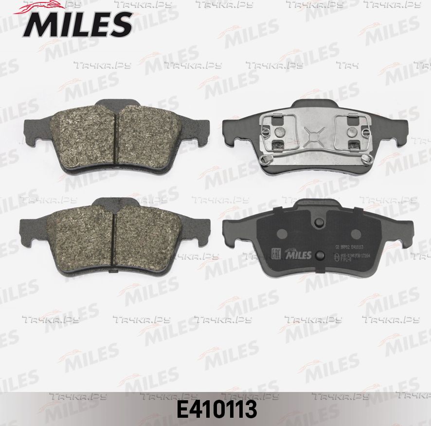 Тормозные колодки Miles (Low-Metallic) задние для Renault Vel Satis I 2002-2009. Артикул E410113