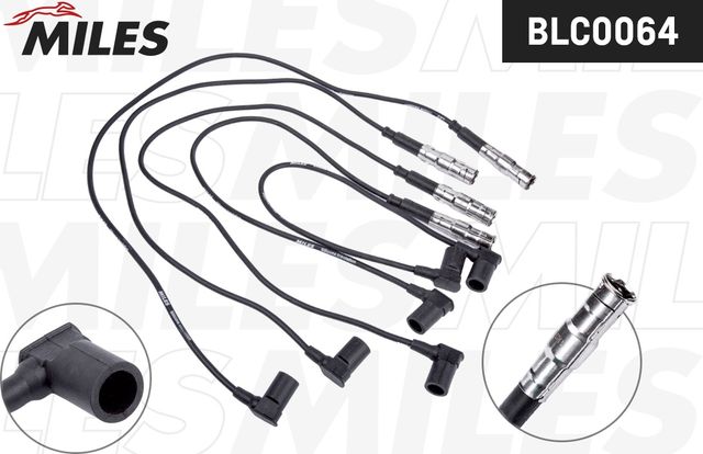 Высоковольтные провода (провода зажигания) (комплект) Miles для Mercedes-Benz W124, A124 1984-1993. Артикул BLC0064