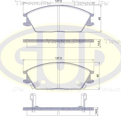 Тормозные колодки G.U.D.. Артикул GBP880173