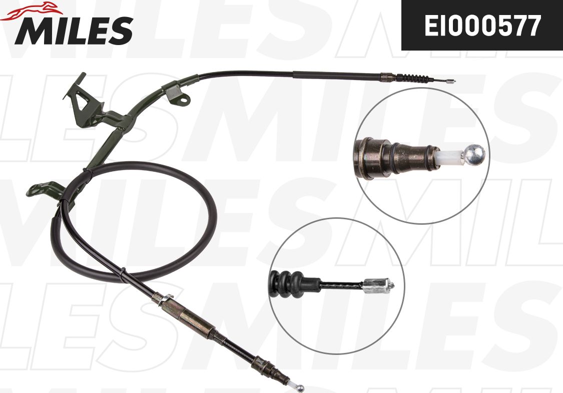 Трос ручника (тросик ручного тормоза) Miles. Артикул EI000577