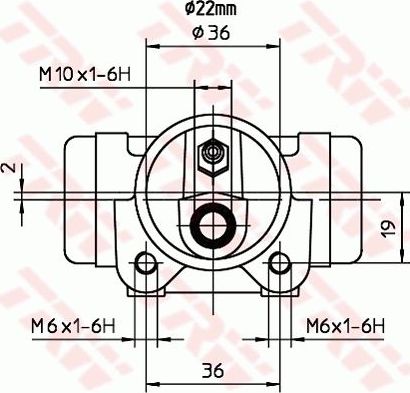 Тормозной цилиндр TRW (Чугун). Артикул BWH107