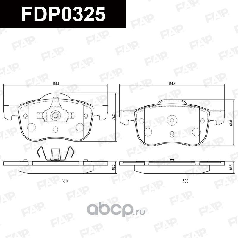 FAP Колодки тормозные дисковые FDP0325. Артикул FDP0325