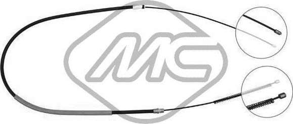 Трос ручника (тросик ручного тормоза) Metalcaucho правый для Citroen C15 1986-2005. Артикул 80030