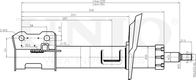 Амортизатор подвески (Unio). Артикул SAB-10053
