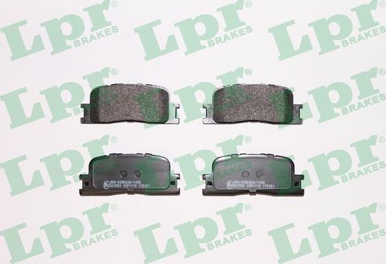 Тормозные колодки LPR задние для Lexus ES III 2001-2006. Артикул 05P1115