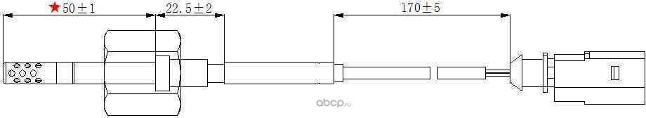 Датчик температуры выхлопных газов AUDI A2 (2000-2005) AUDI A3 (2003-2012) VW GOLF IV/V (1997-2009)  (Magtechnic). Артикул mag0029og