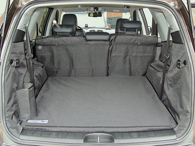 Защитный чехол AUTOSMSTUDIO "Maxi" в багажник автомобиля для Kia Mohave (Borrego) 2008-11.2020, черный. Артикул TP-K4MOH-MAXI-BL