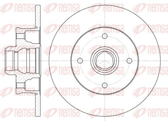 Тормозной диск Remsa задний для Volkswagen Scirocco II 1982-1992. Артикул 6024.00